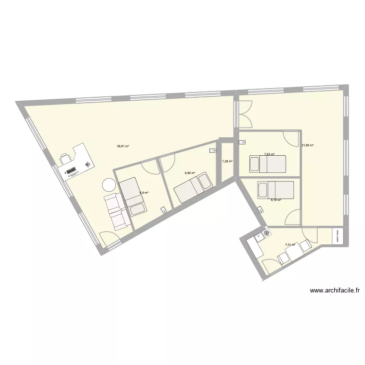 base plan version 1.2. Plan de 8 Pièces et 98 m²