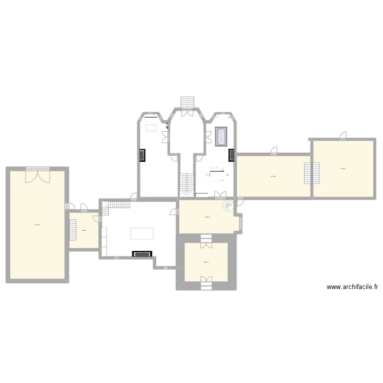 manoir 1er. Plan de 6 pièces et 268 m2