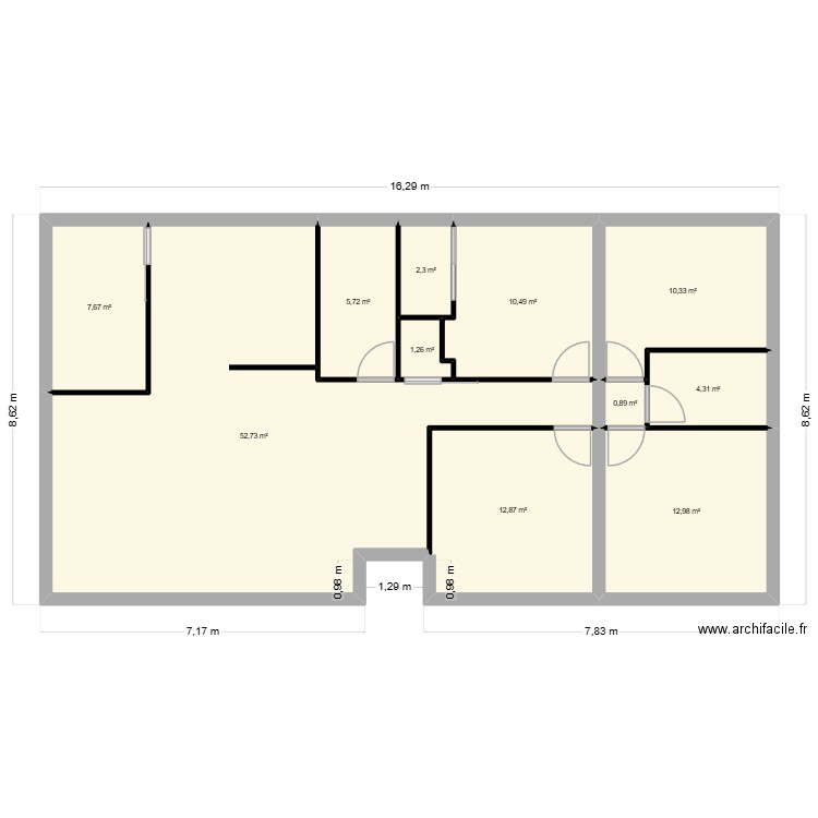 Plan Elec. Plan de 11 pièces et 122 m2