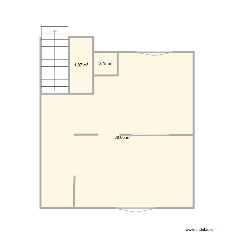 plan airbnb. Plan de 3 pièces et 33 m2