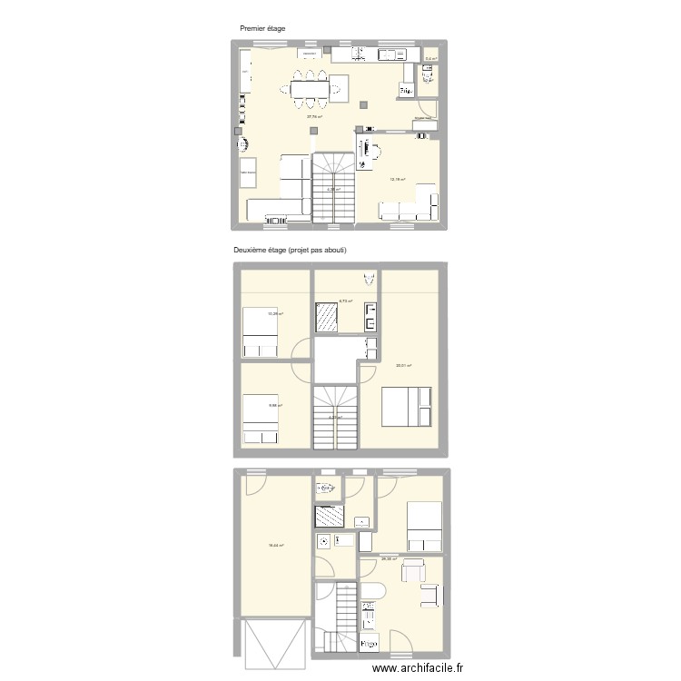 Pierre de Bayard 5. Plan de 13 pièces et 154 m2