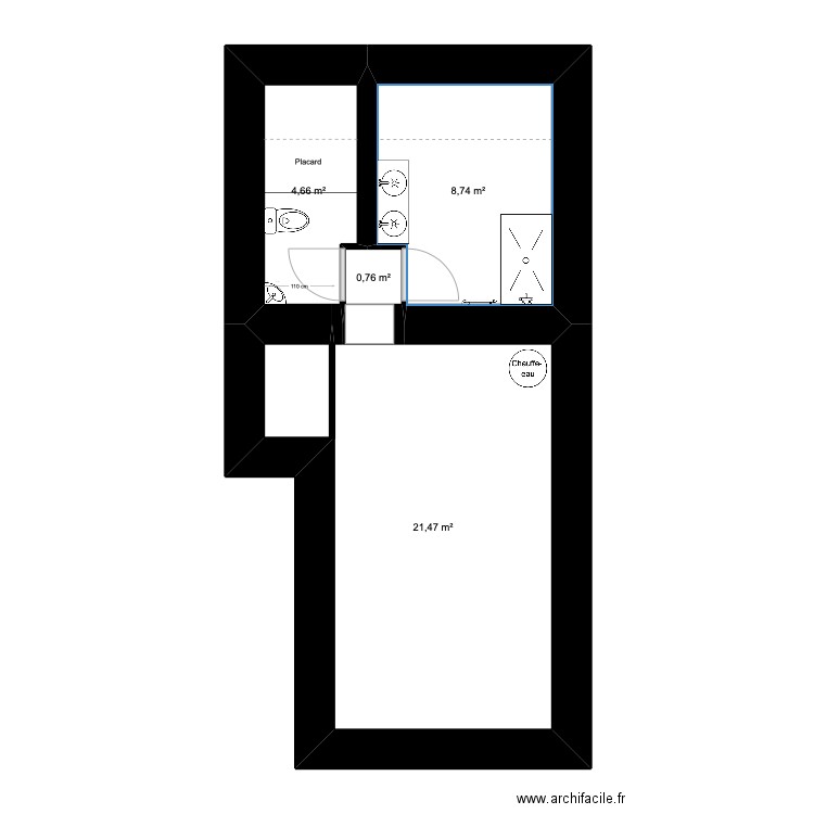 Béthisy-Saint-Pierre . Plan de 4 pièces et 36 m2