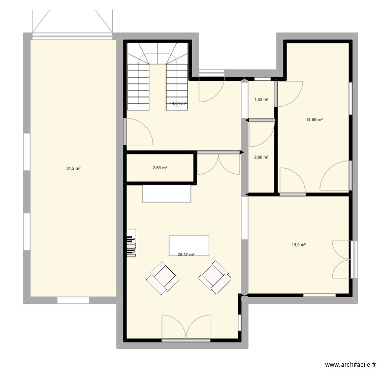 mahdi 2. Plan de 9 pièces et 108 m2