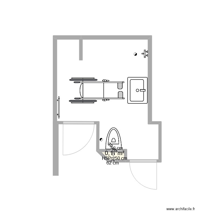 Salle d'eau 20. Plan de 1 pièce et 0 m2