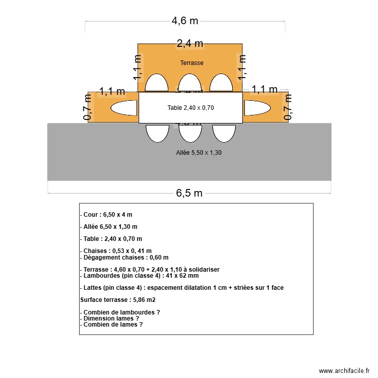 Terrasse Cour. Plan de 0 pièce et 0 m2