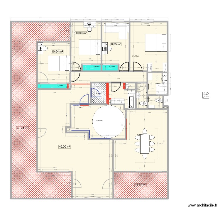 Greg13008 der des der-1. Plan de 16 pièces et 216 m2