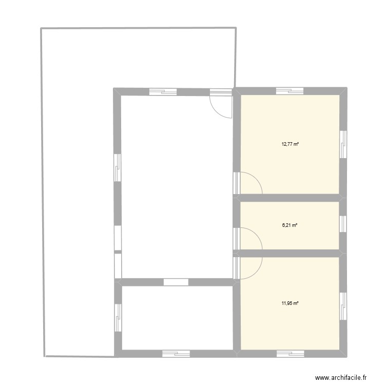 maison mjy. Plan de 3 pièces et 31 m2