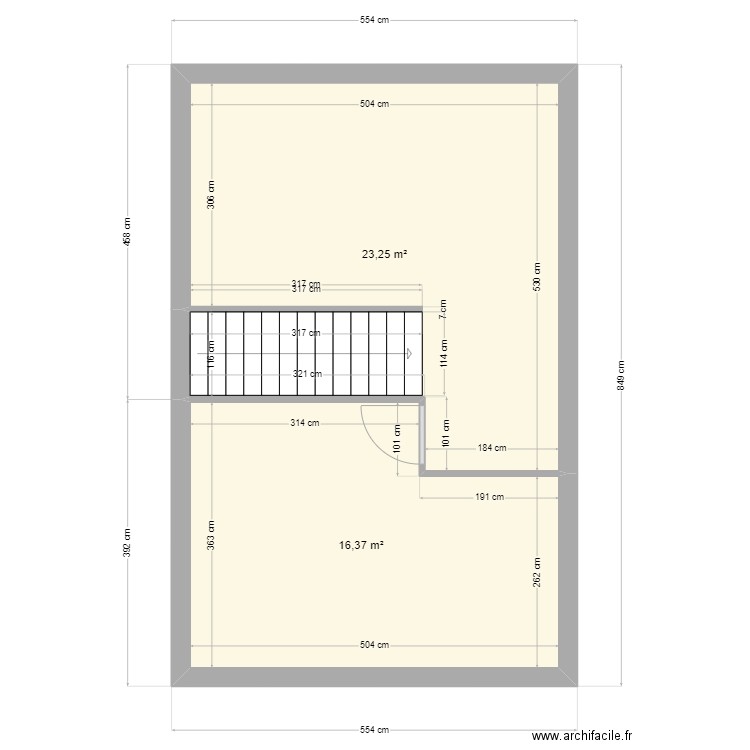 JOUANNO ETAGE. Plan de 2 pièces et 40 m2