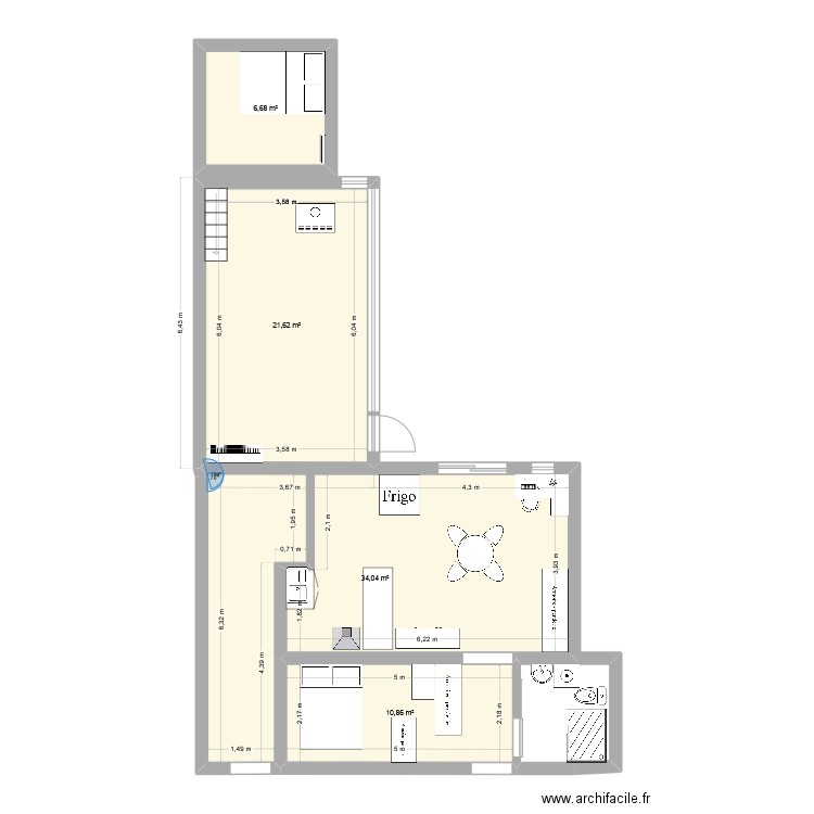 l oasis. Plan de 4 pièces et 73 m2
