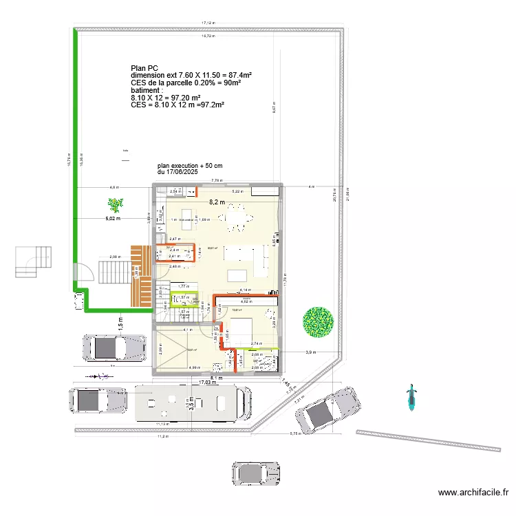 13.2 modif juin cuisine est +50cm large et long modif chambre parentale. Plan de 13.2 modif juin cuisine est +50cm large et long modif chambre parentale. Plan de