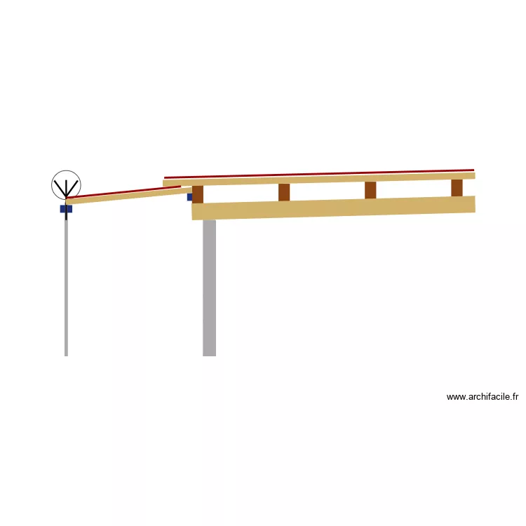 Extension couvert Talent. Plan de 