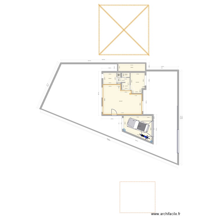 Salle de bain. Plan de 9 pièces et 89 m2