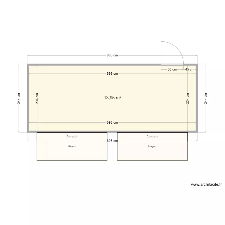 Buvette 20" premium. Plan de 