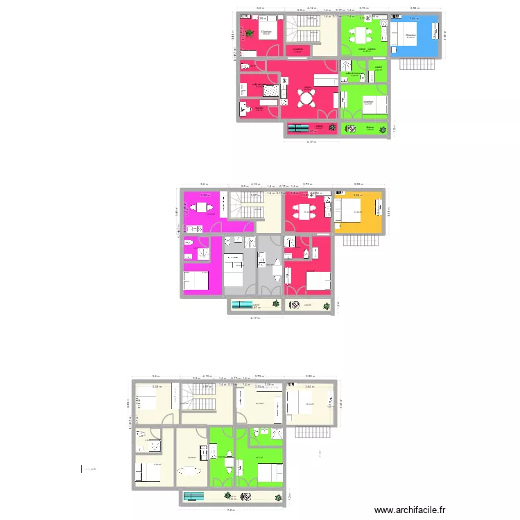 &eacute;tage. Plan de 
