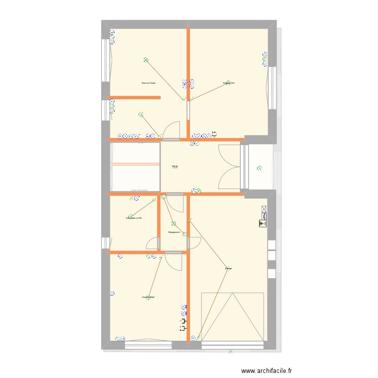 Maison de Pau. Plan de 101 pièces et 2698 m2
