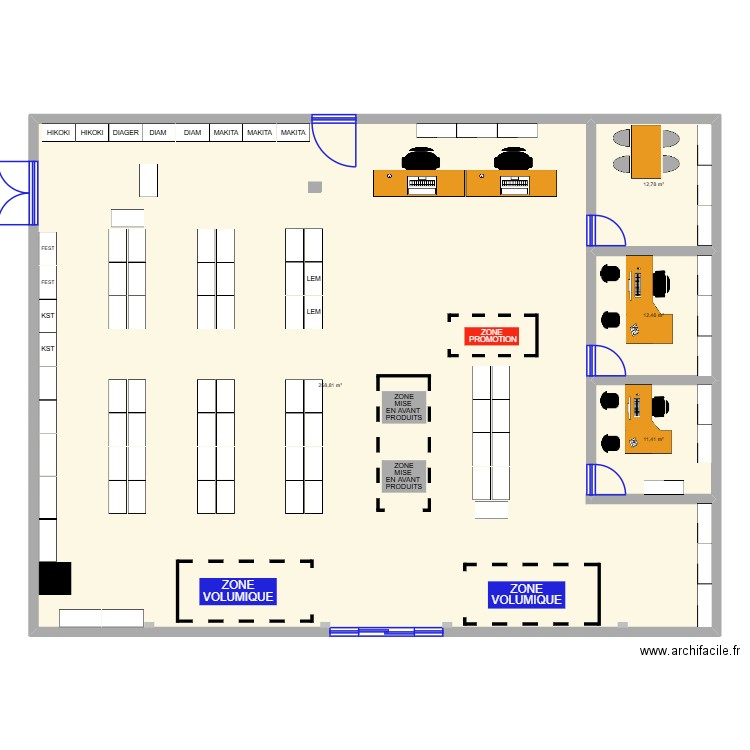 FERRIERE MACON. Plan de 4 pièces et 295 m2