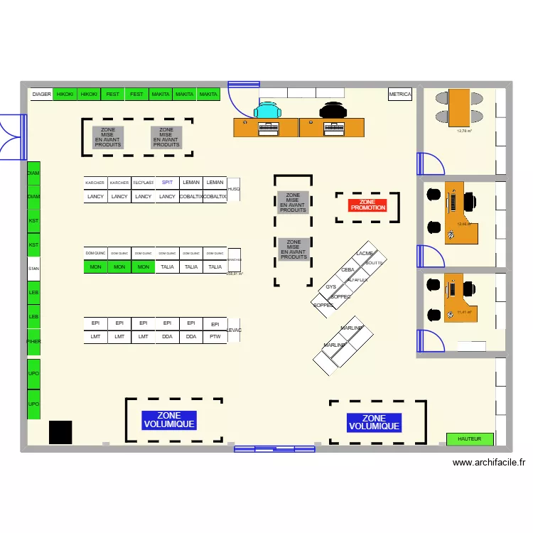 FERRIERE MACON. Plan de 4  et 295 m²
