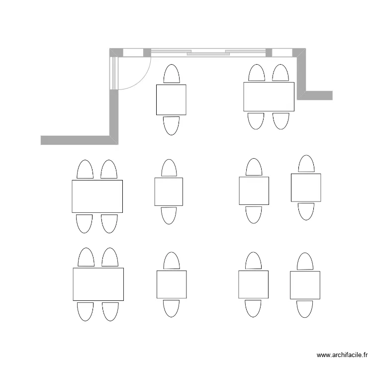 terrasse. Plan de 