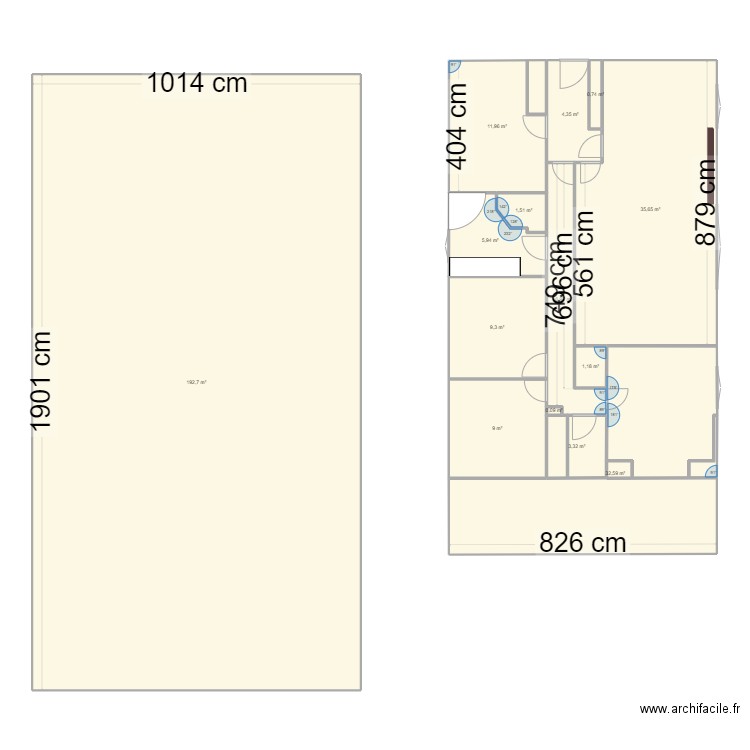 Home Montoire principal. Plan de 14 pièces et 315 m2