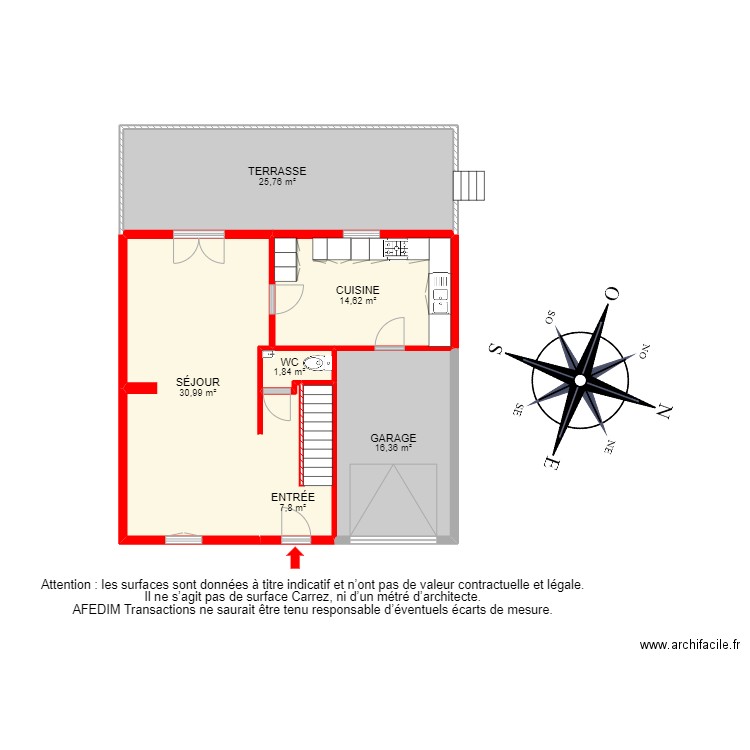 BI 19927 -. Plan de 13 pièces et 145 m2