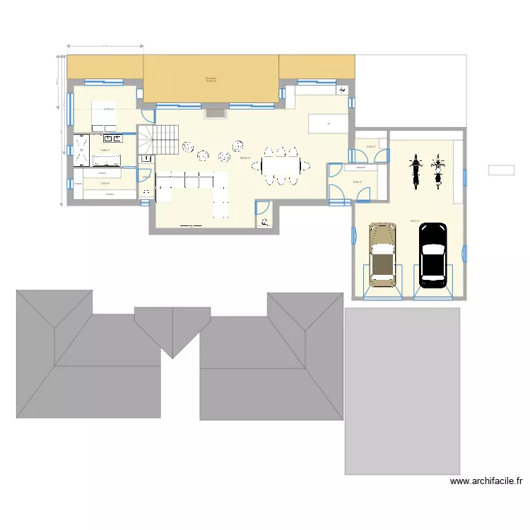 Projet maison &agrave; construire v2. Plan de 