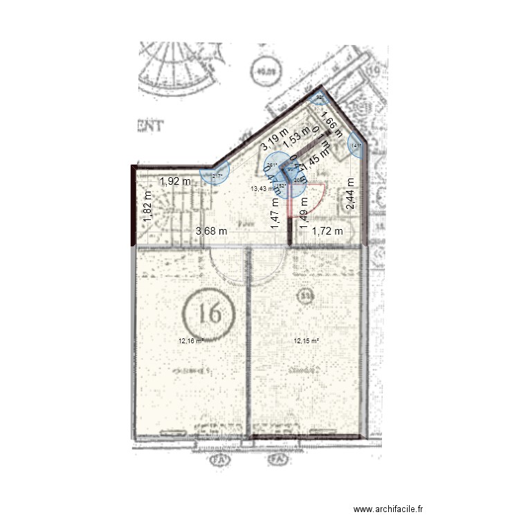palouzetag4. Plan de 3 pièces et 38 m2