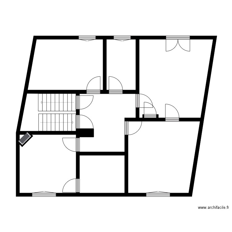 DELGADO Étage 1. Plan de 9 pièces et 176 m2