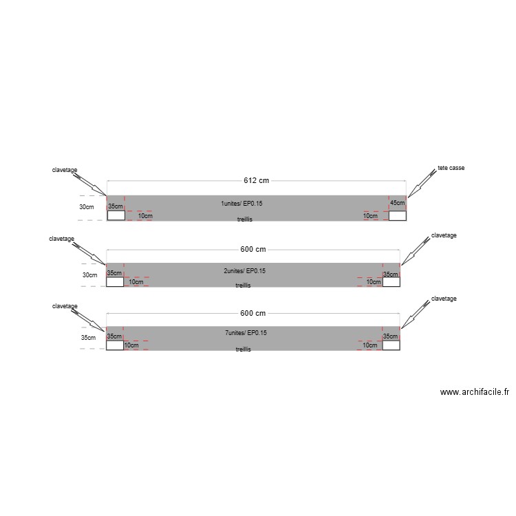 longrines. Plan de 0 pièce et 0 m2