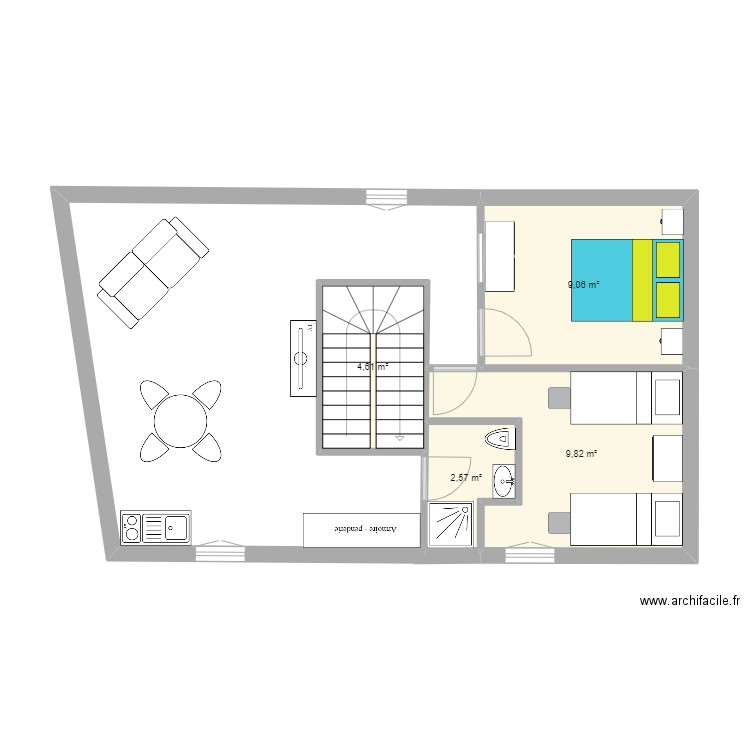 plan appart 3 bis 1. Plan de 0 pièce et 0 m2