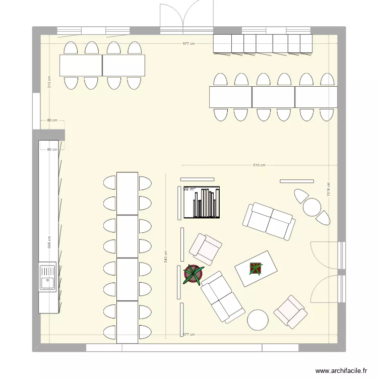 refectoire. Plan de refectoire. Plan de