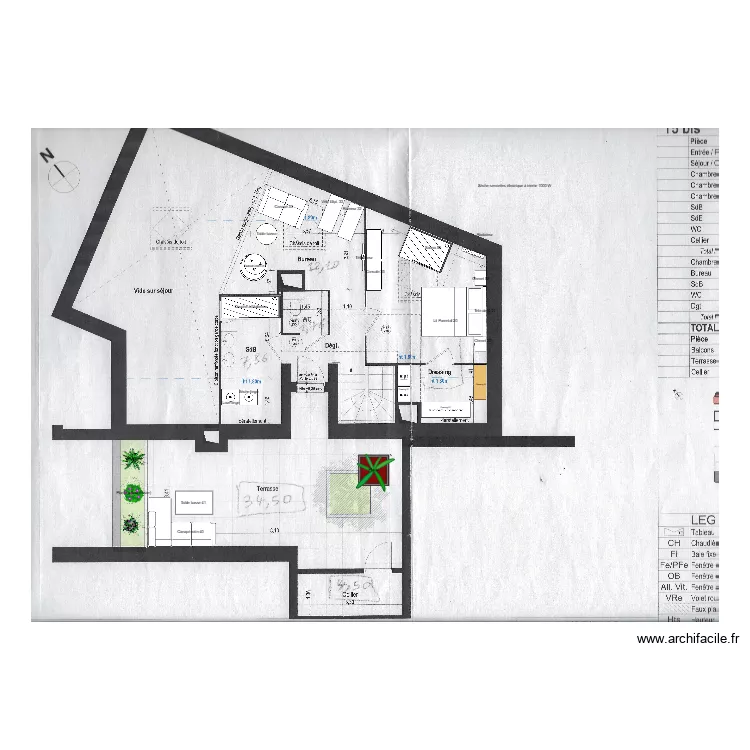 Etage EKO Lodge. Plan de 