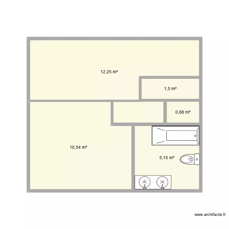 plan &eacute;tage. Plan de 5  et 30 m²
