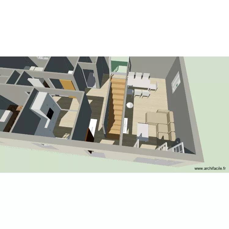 RDC saveuse new. Plan de 9 Pièces et 79 m² RDC saveuse new. Plan de 9 Pièces et 79 m²
