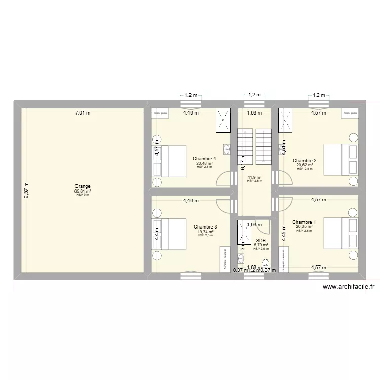 étage 1 Gîte Malonne Final. Plan de 7 et 164 m² étage 1 Gîte Malonne Final. Plan de 7 et 164 m²
