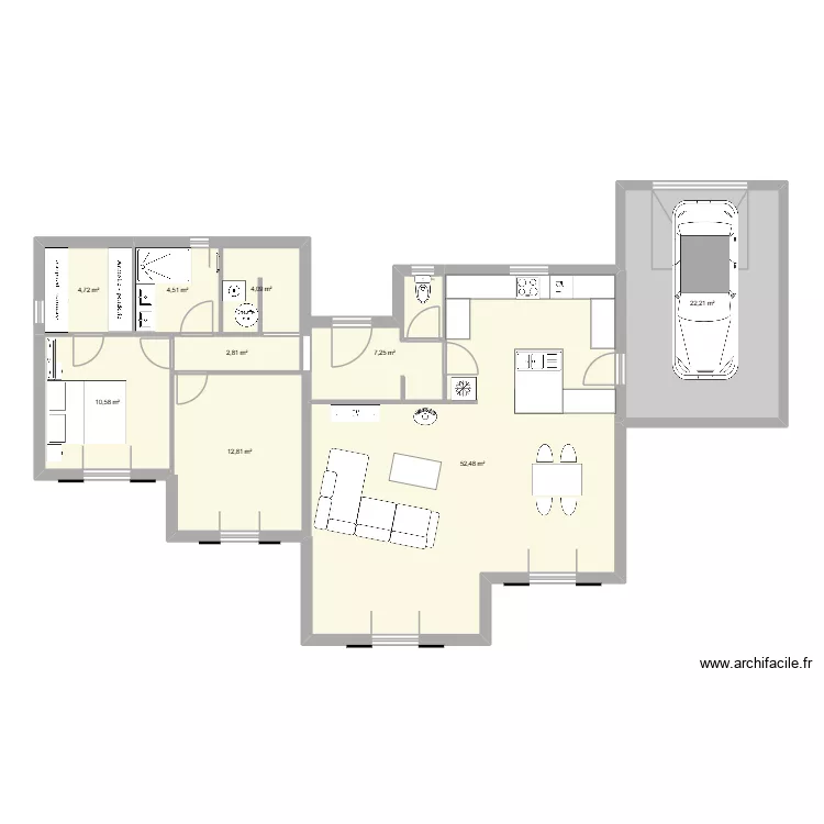 maison. Plan de 9 et 121 m² maison. Plan de 9 et 121 m²