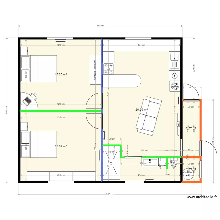 ALAIN &eacute;tage solution 3. Plan de 