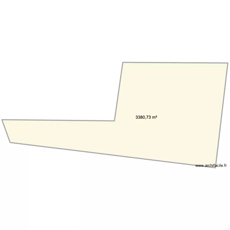 B2K. Plan de 1  et 3381 m²