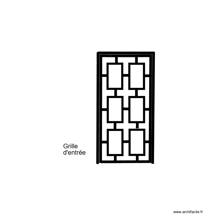 Grille d'entrée. Plan de Grille d'entrée. Plan de