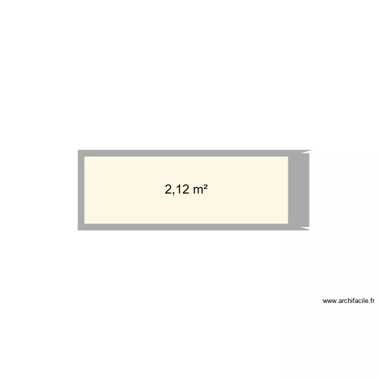 escalier. Plan de 1 Pièce et 2 m²