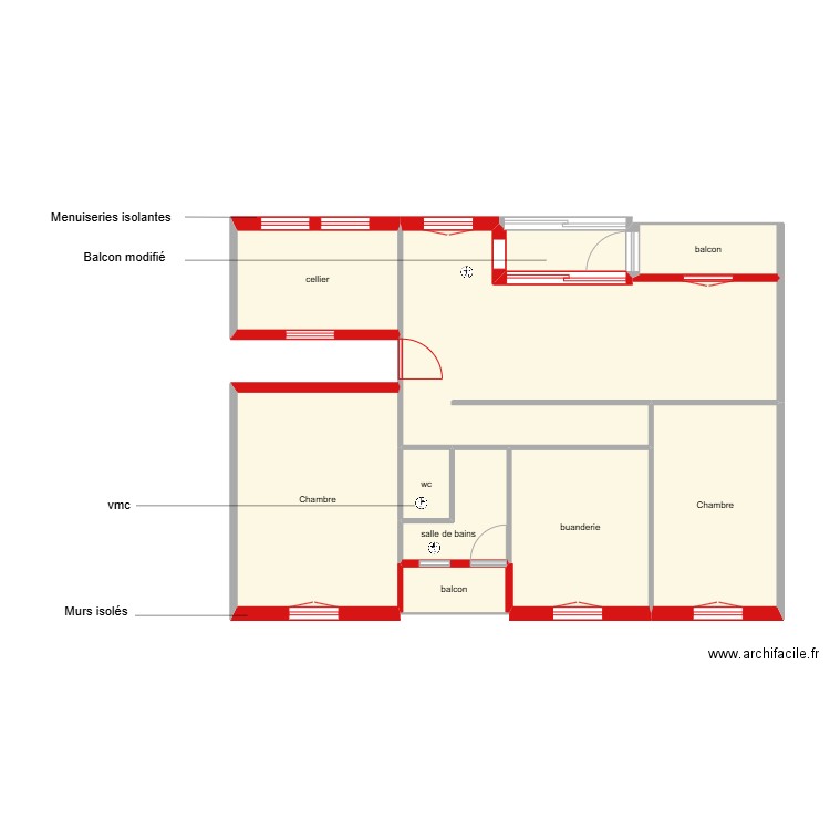 BUISSON épe 1. Plan de 10 pièces et 75 m2