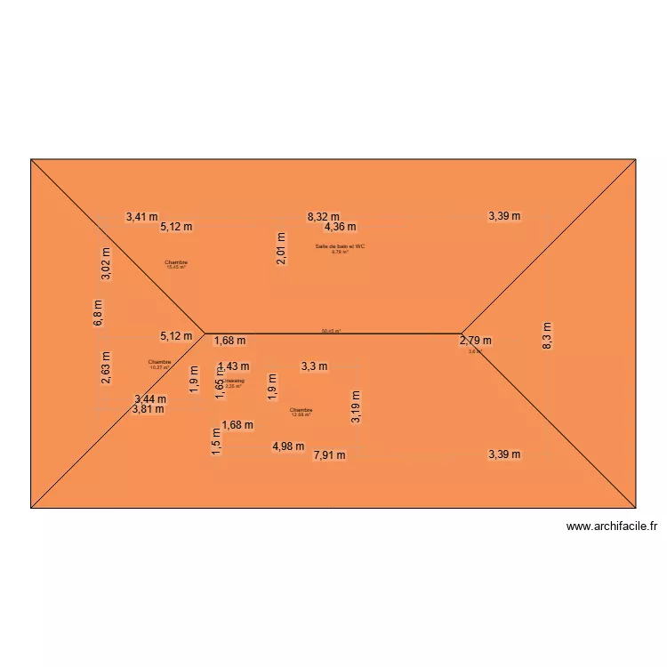 Projet Saint-Jean Ferme ruine. Plan de 31  et 817 m²