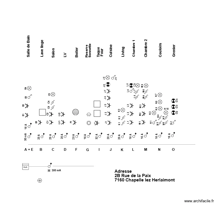 Chapelle tableau 2. Plan de Chapelle tableau 2. Plan de
