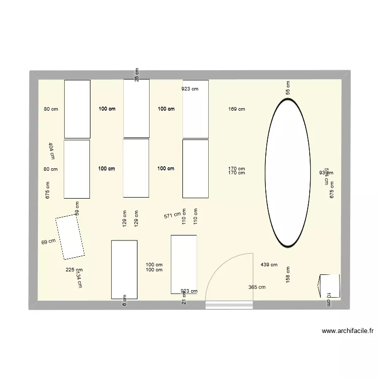 salle info 1b. Plan de 
