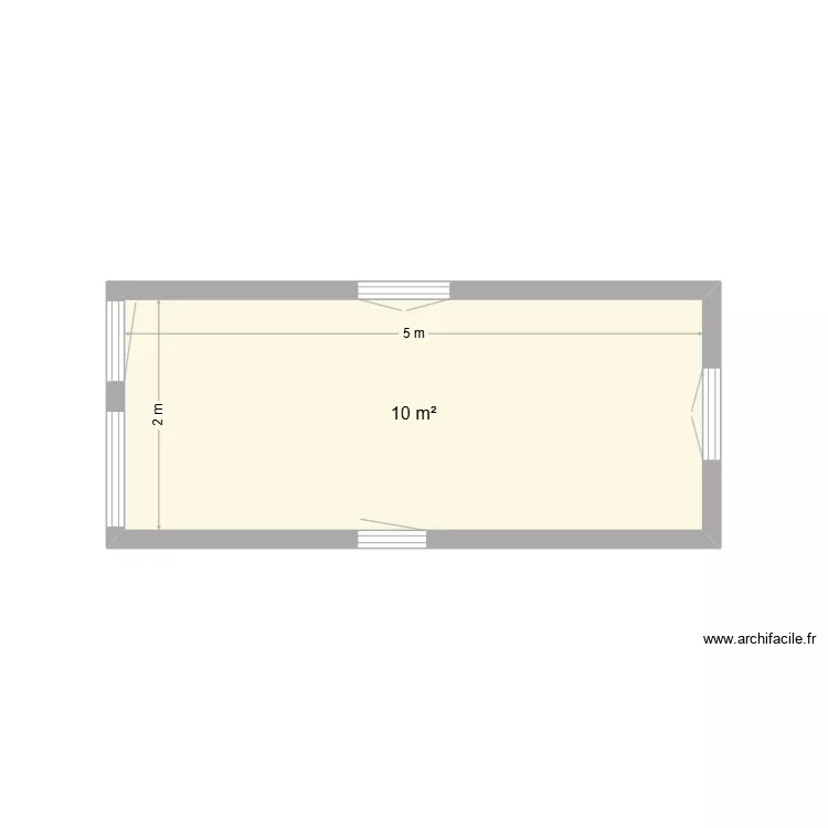Abri de jardin. Plan de 