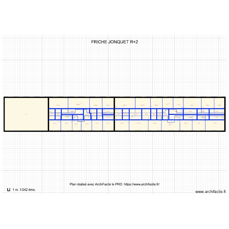 FRICHE JONQUET COMBLES. Plan de 30 pièces et 1453 m2