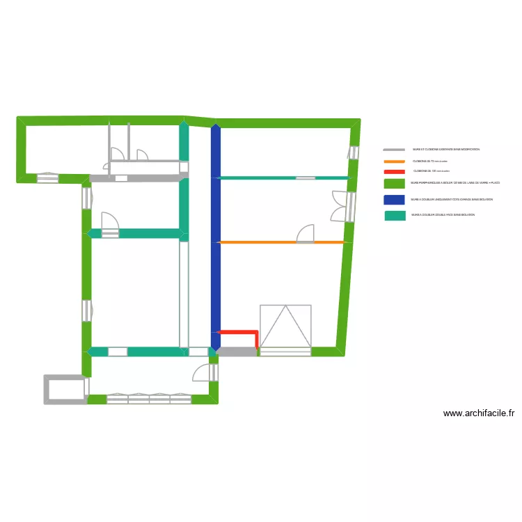 GARAGE / T2. Plan de 9  et 119 m²