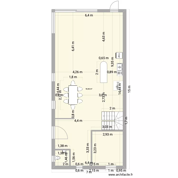 Opwijk refăcut. Plan de 1  et 92 m²