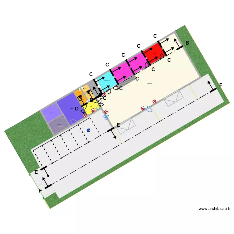 apr&egrave;s am&eacute;nagement. Plan de 13 Pièces et 376 m²