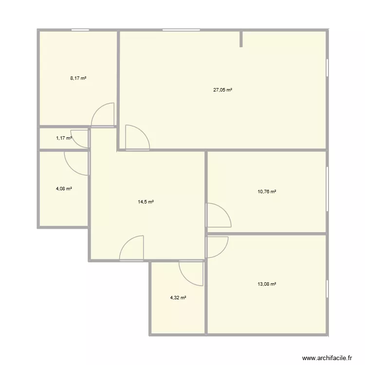 plan appartement. Plan de 8  et 83 m²