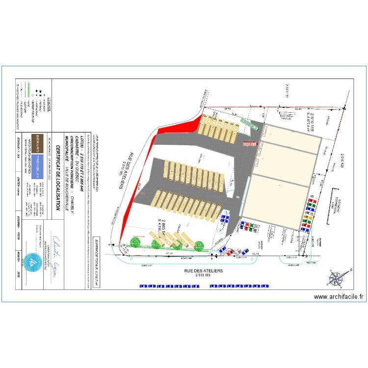 202411016 Plan d'occupation Boucherville Varenne avec projet ville. Plan de 2 pièces et 1950 m2
